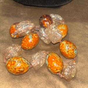 LOT A – pre owned Chunky Chains
Elegant Brown and Clear Beaded Bracelet